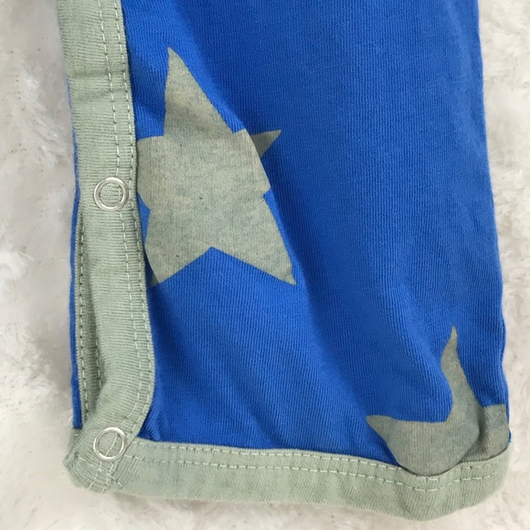 A.T.U.N. Toddler Sz 18-24 M Blue Romper Gray Stars - Picture 5 of 12